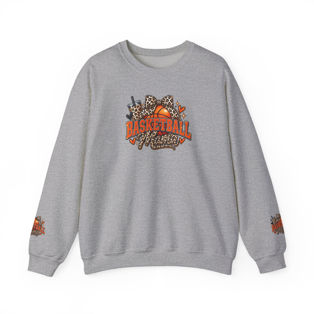 Basketball Leopard Print Crewneck Sweatshirt