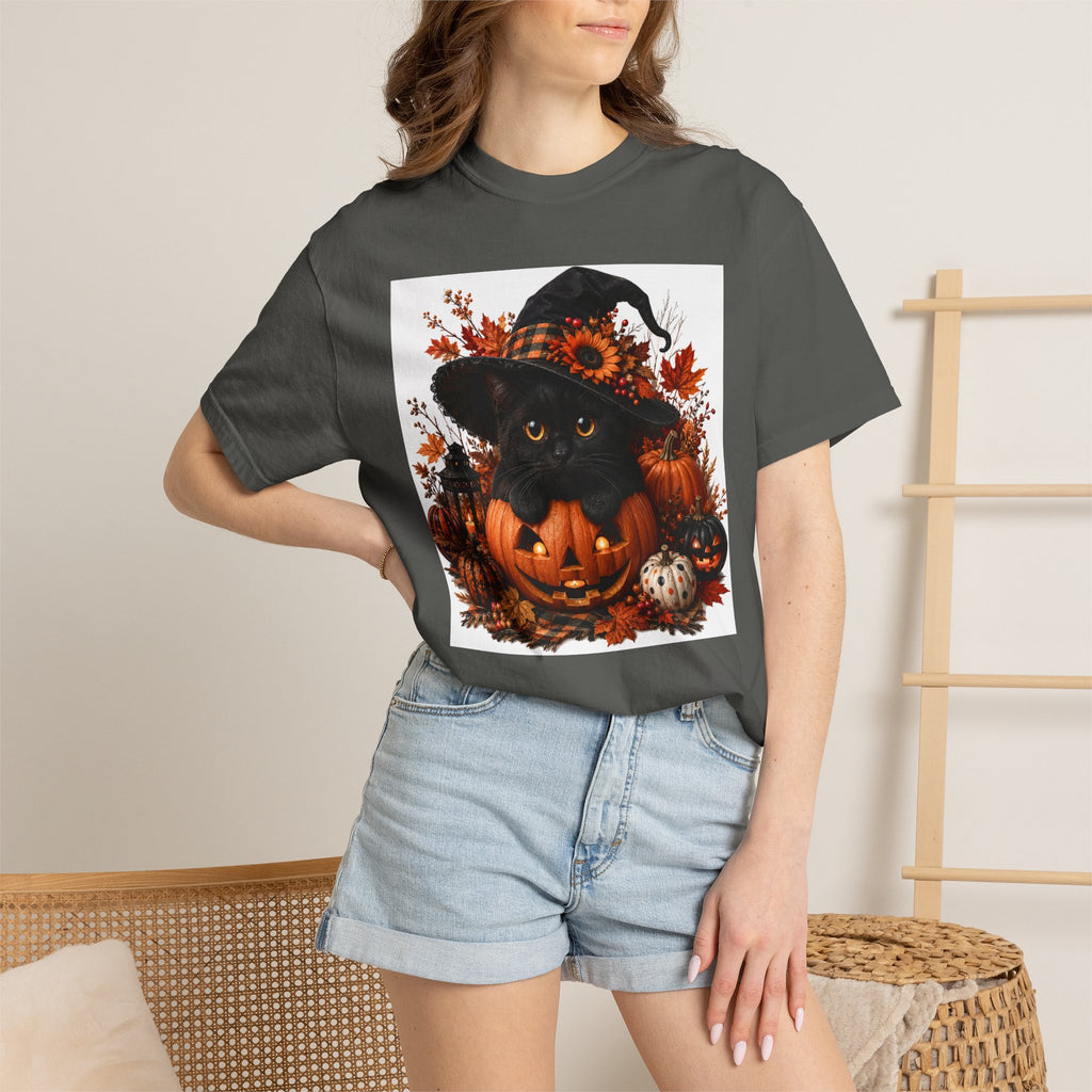 Halloween Black Cat Pumpkin T-Shirt