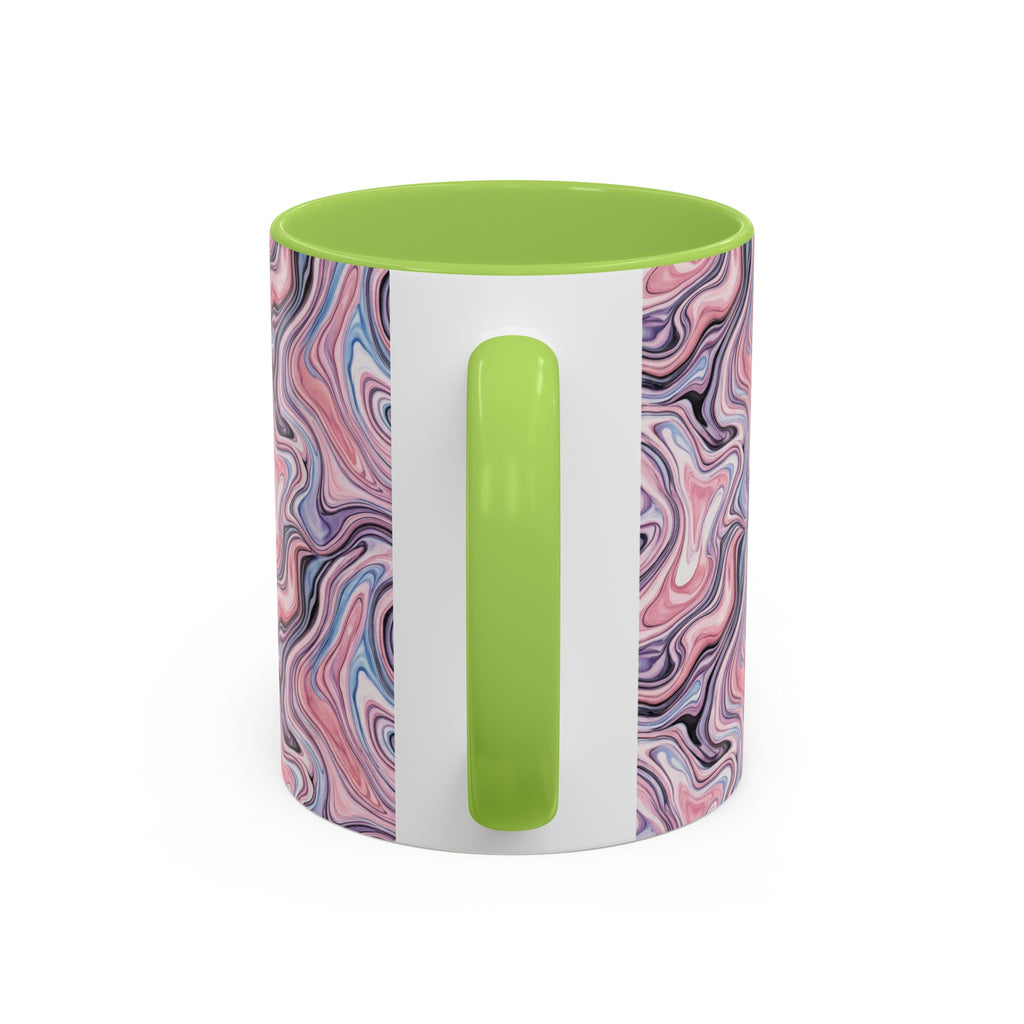 Pink Marble Swirl Accent Coffee Mug – 11/15oz
