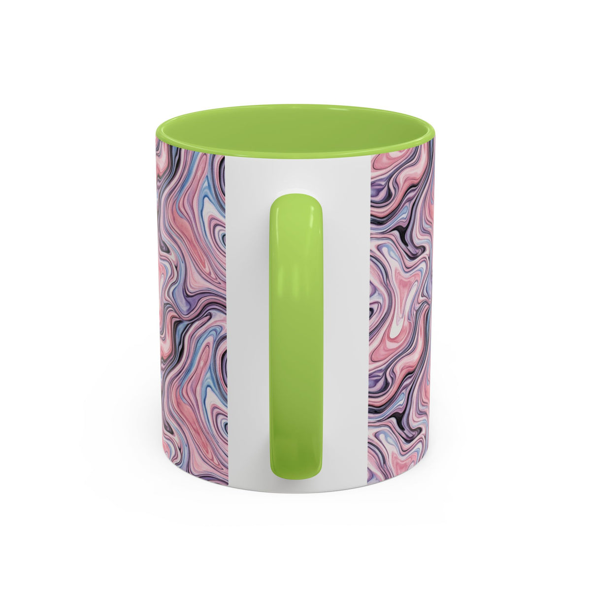 Pink Marble Swirl Accent Coffee Mug – 11/15oz