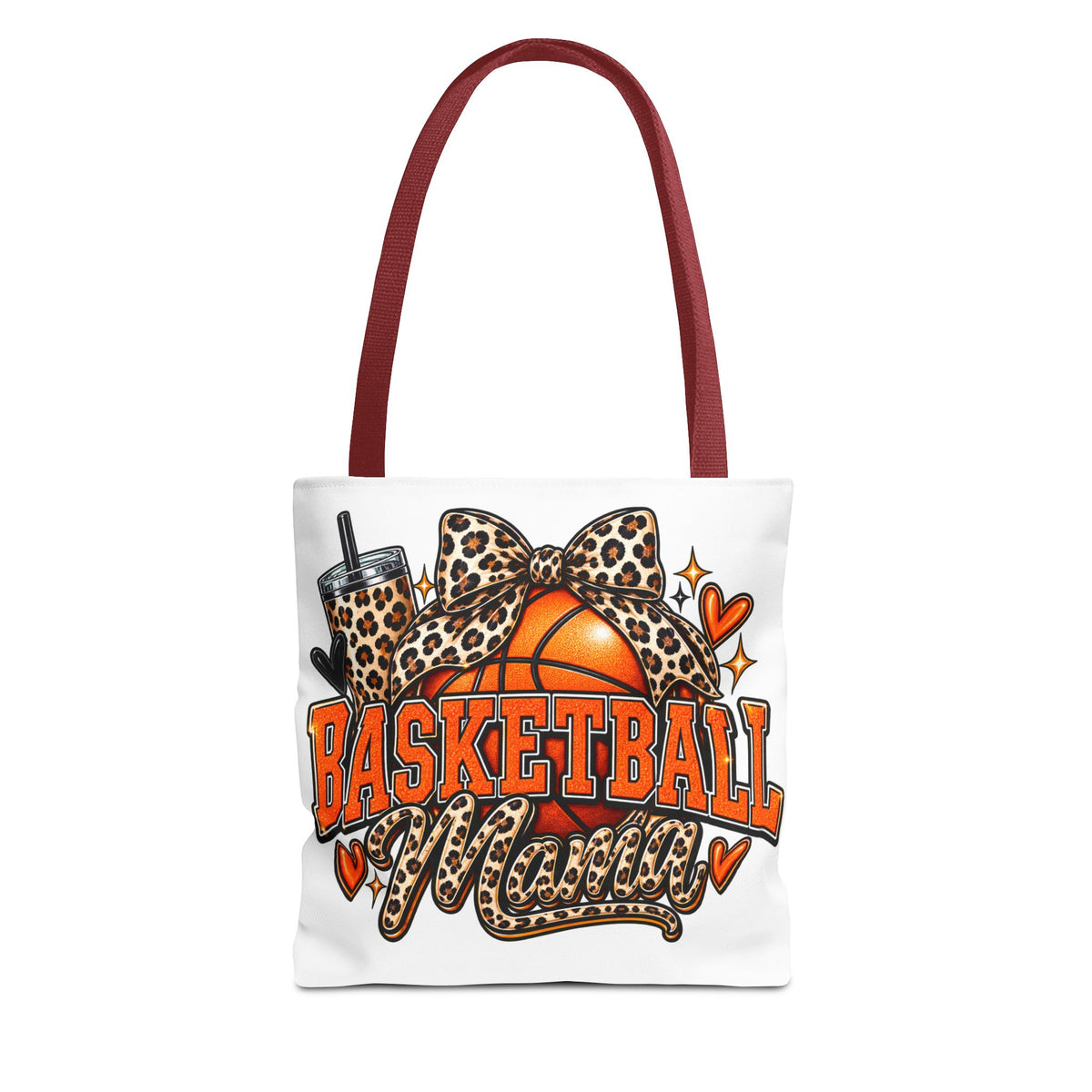 Basketball Mama Tote Bag — Leopard Print Sports Mom Gift