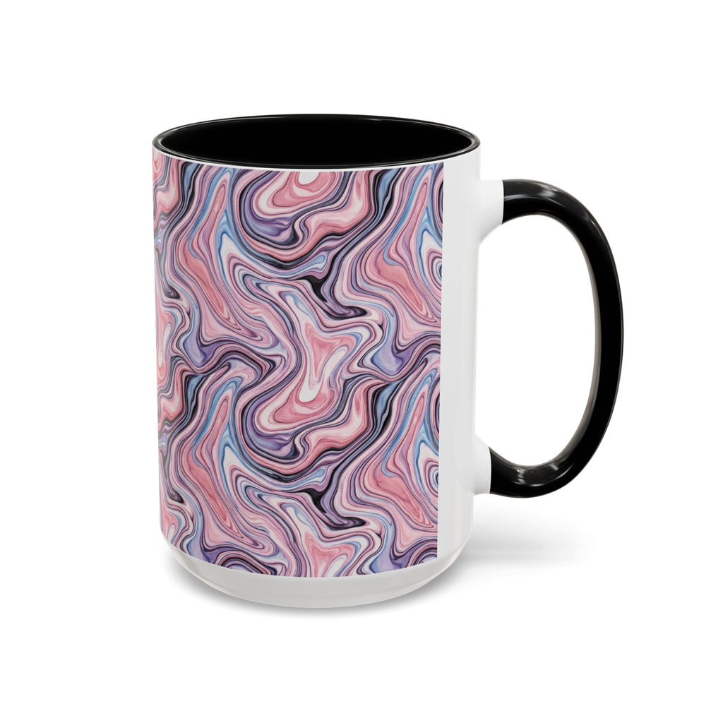 Pink Marble Swirl Accent Coffee Mug – 11/15oz