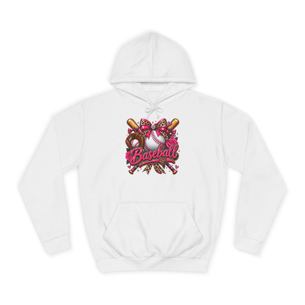 Baseball Heart Graphic Hoodie – Pink Softball/Baseball Team Pullover
