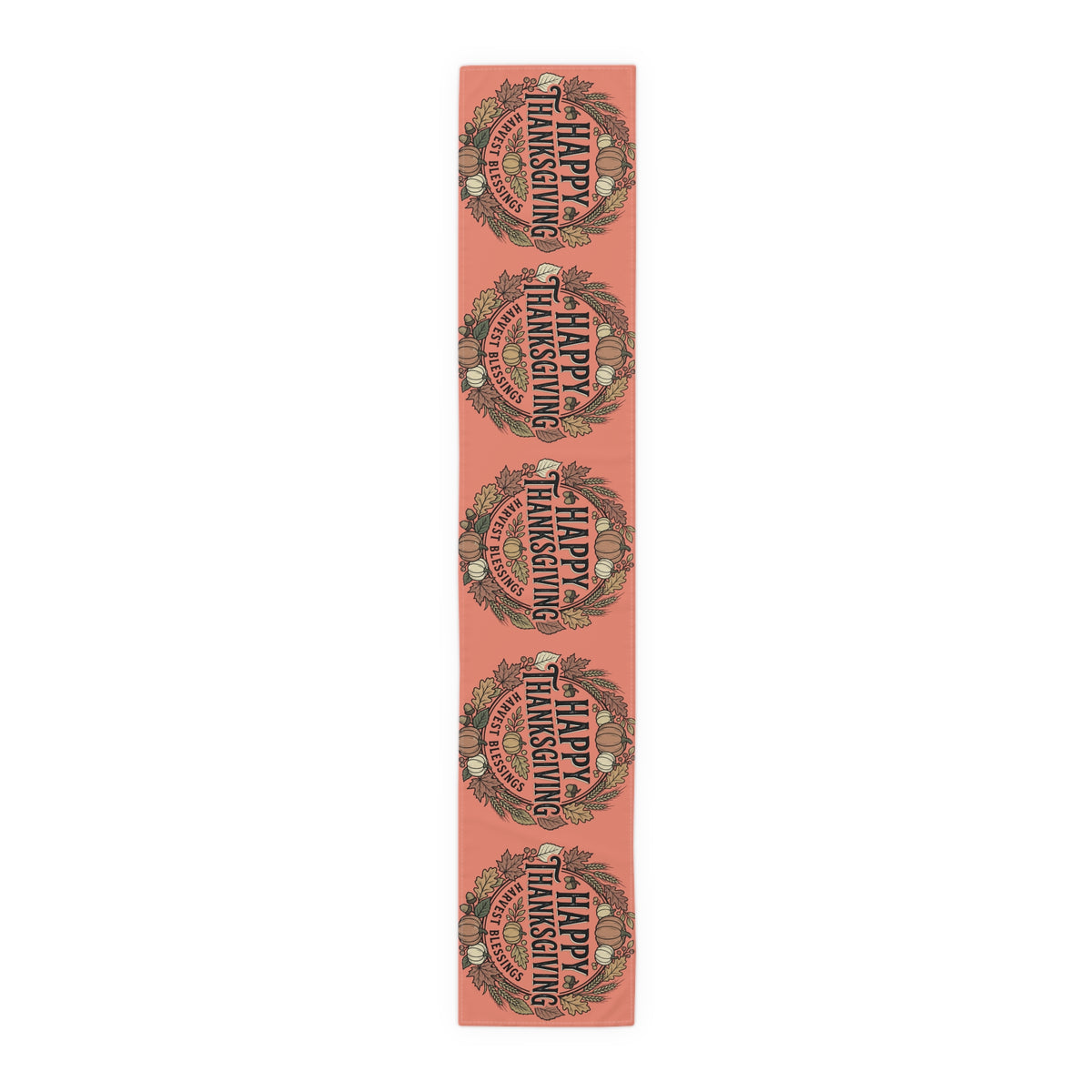 Thanksgiving Table Runner - 'Happy Thanksgiving' Fall Harvest Pumpkin Design