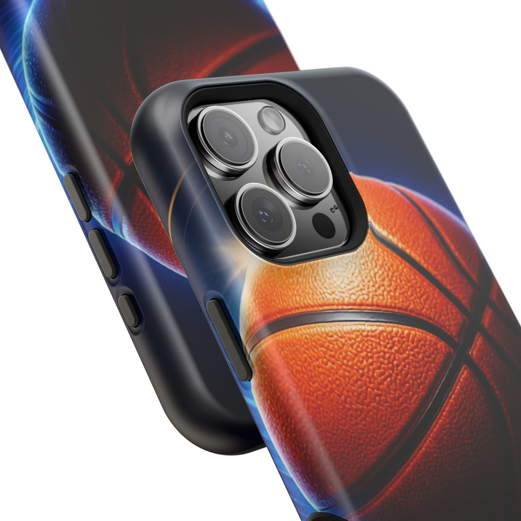 Basketball Magnetic Impact-Resistant Phone Case — Neon Court Design