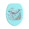Ocean Whale Bath Mat Set — 3-Piece Sea Life Bathroom Rugs