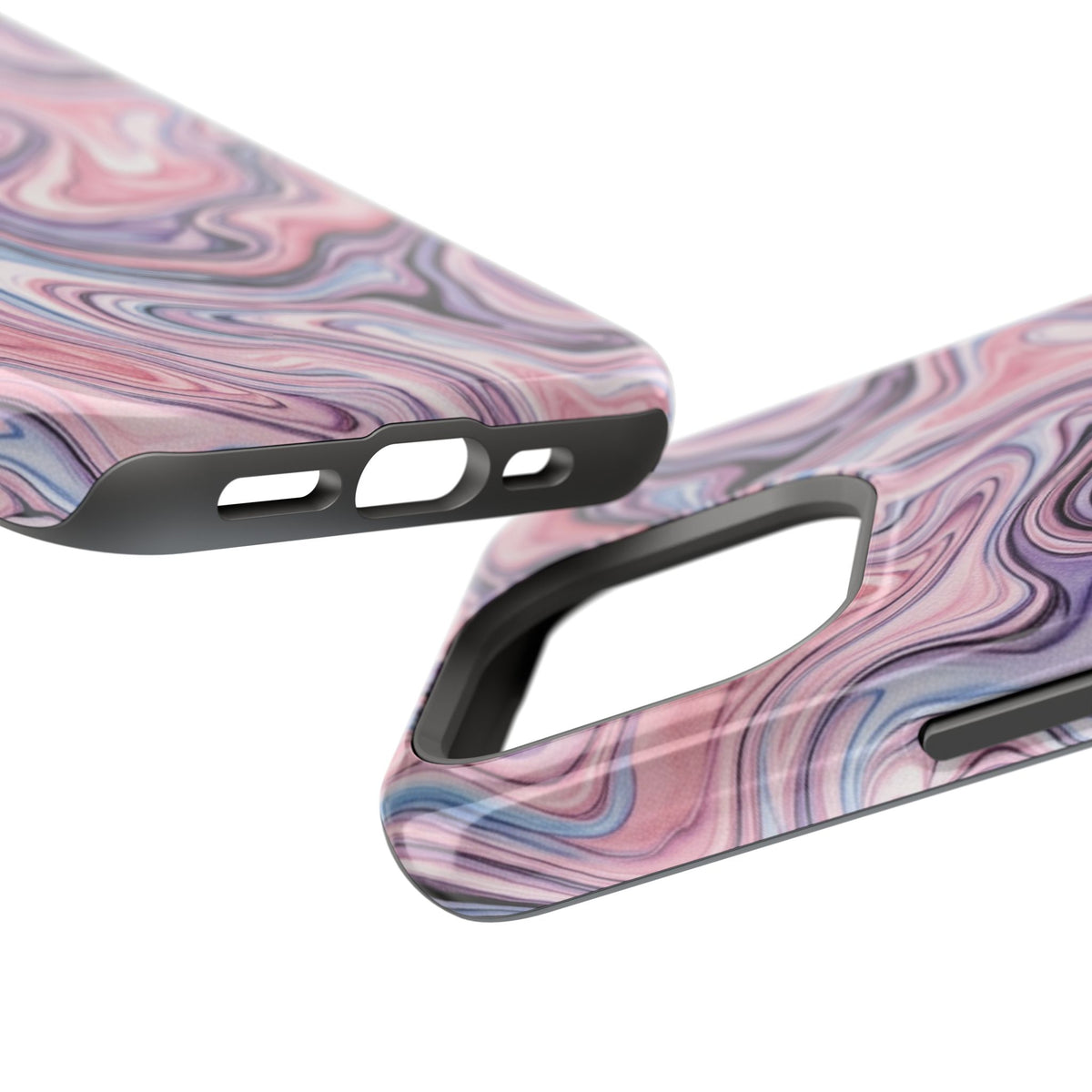 Marbled Pink Swirl Phone Case — Magnetic Impact-Resistant Protection