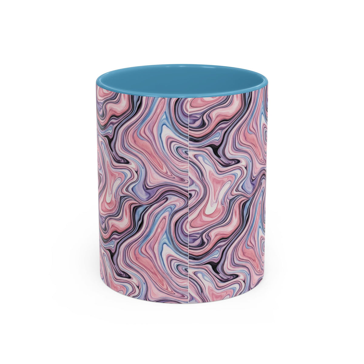 Pink Marble Swirl Accent Coffee Mug – 11/15oz
