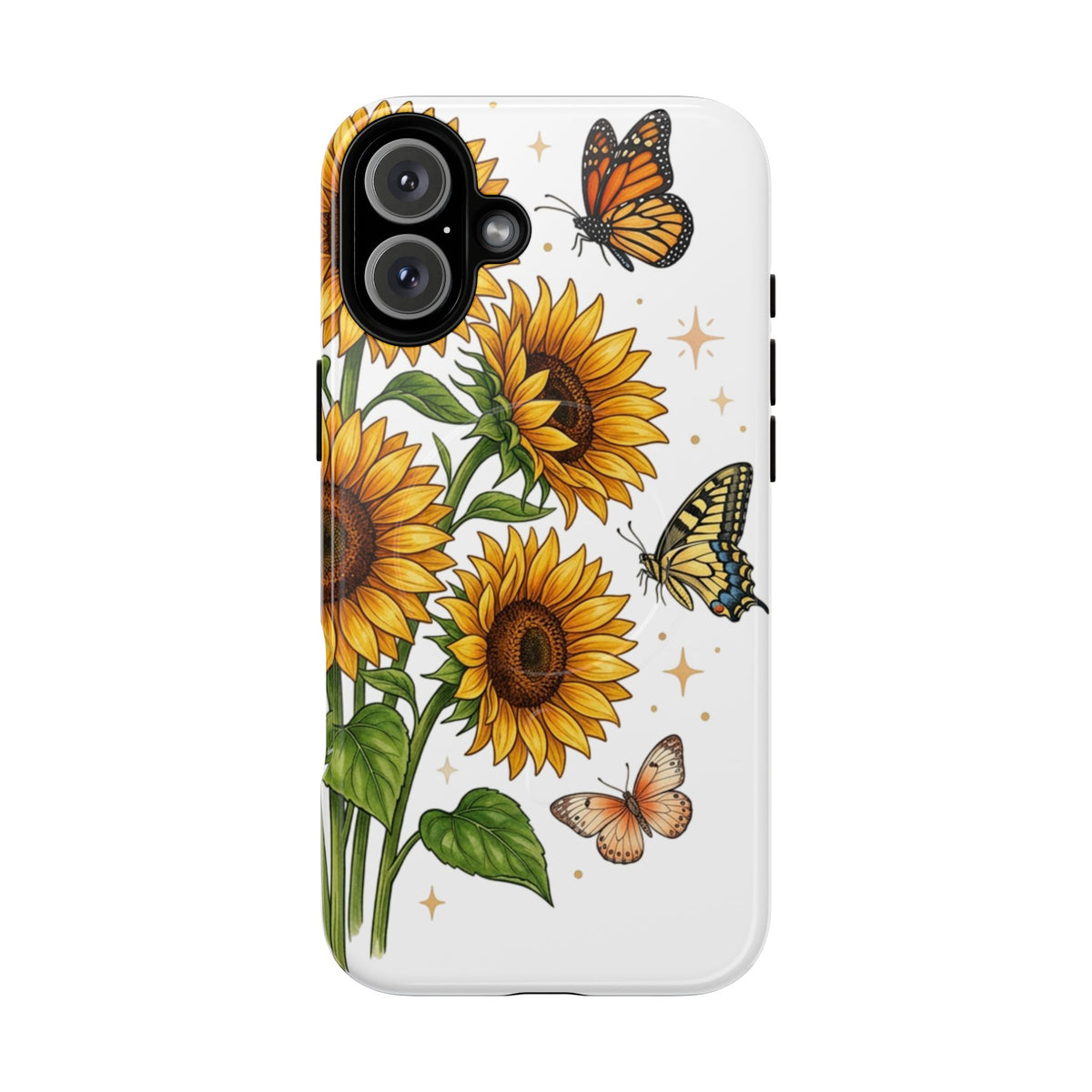 Sunflower & Butterflies Tough Magnetic Phone Case