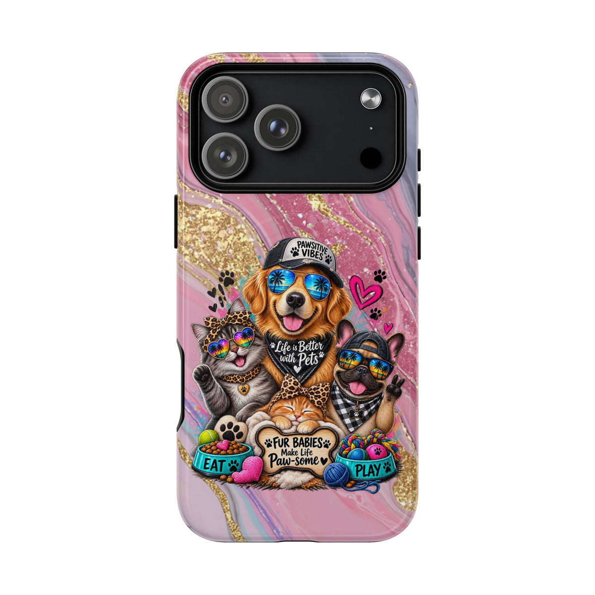 Tough Magnetic Case — Colorful ‘Life Is Better With Pets’ Dog & Cat Phone Cover