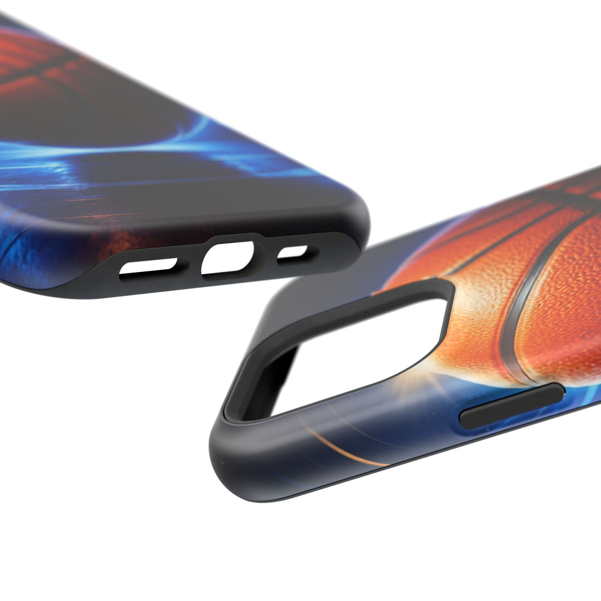 Basketball Magnetic Impact-Resistant Phone Case — Neon Court Design