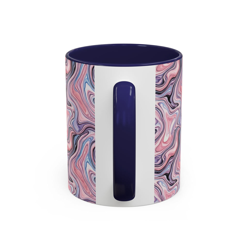 Pink Marble Swirl Accent Coffee Mug – 11/15oz
