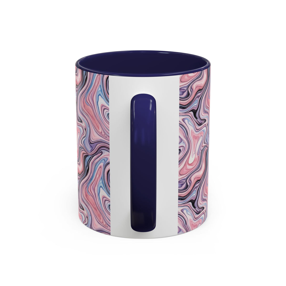 Pink Marble Swirl Accent Coffee Mug – 11/15oz