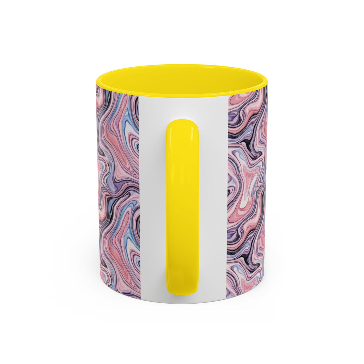 Pink Marble Swirl Accent Coffee Mug – 11/15oz