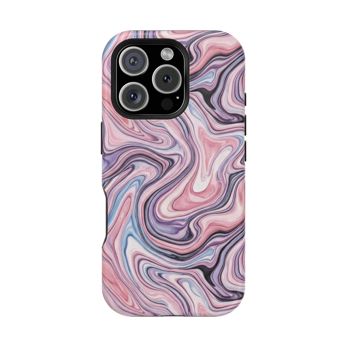 Marbled Pink Swirl Phone Case — Magnetic Impact-Resistant Protection