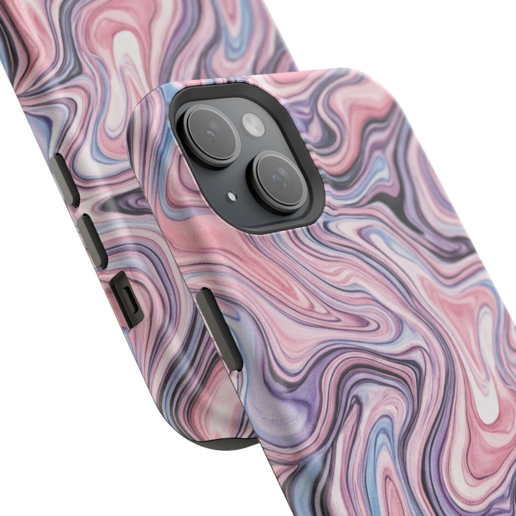 Marbled Pink Swirl Phone Case — Magnetic Impact-Resistant Protection