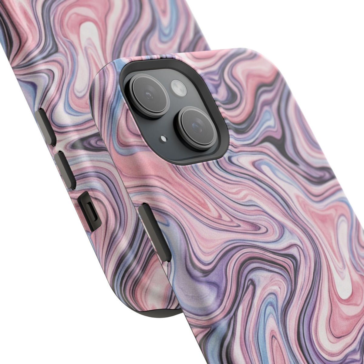 Marbled Pink Swirl Phone Case — Magnetic Impact-Resistant Protection