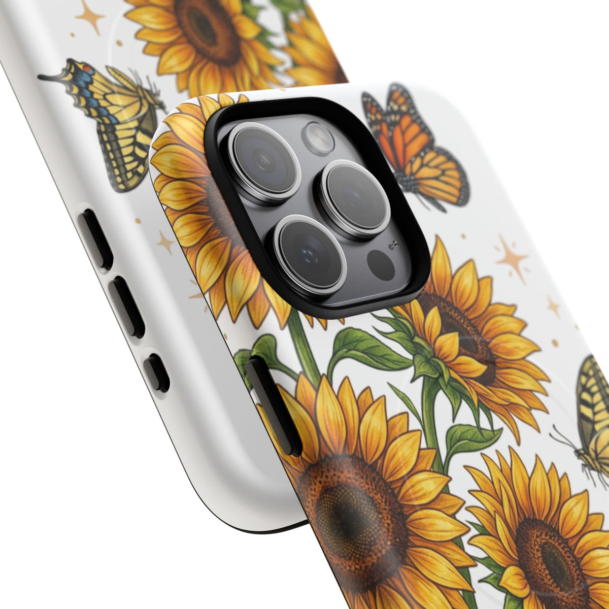 Sunflower & Butterflies Tough Magnetic Phone Case