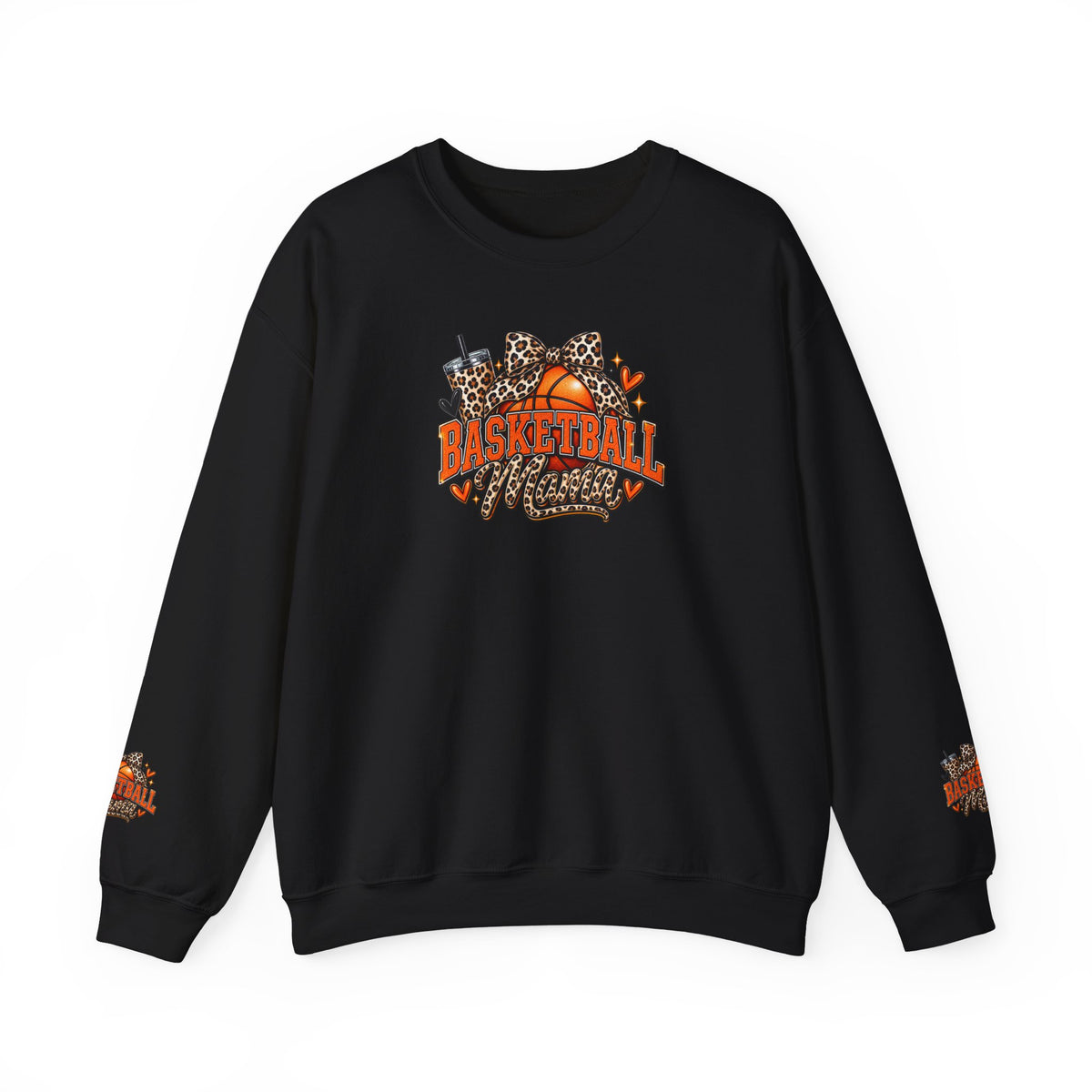 Basketball Leopard Print Crewneck Sweatshirt