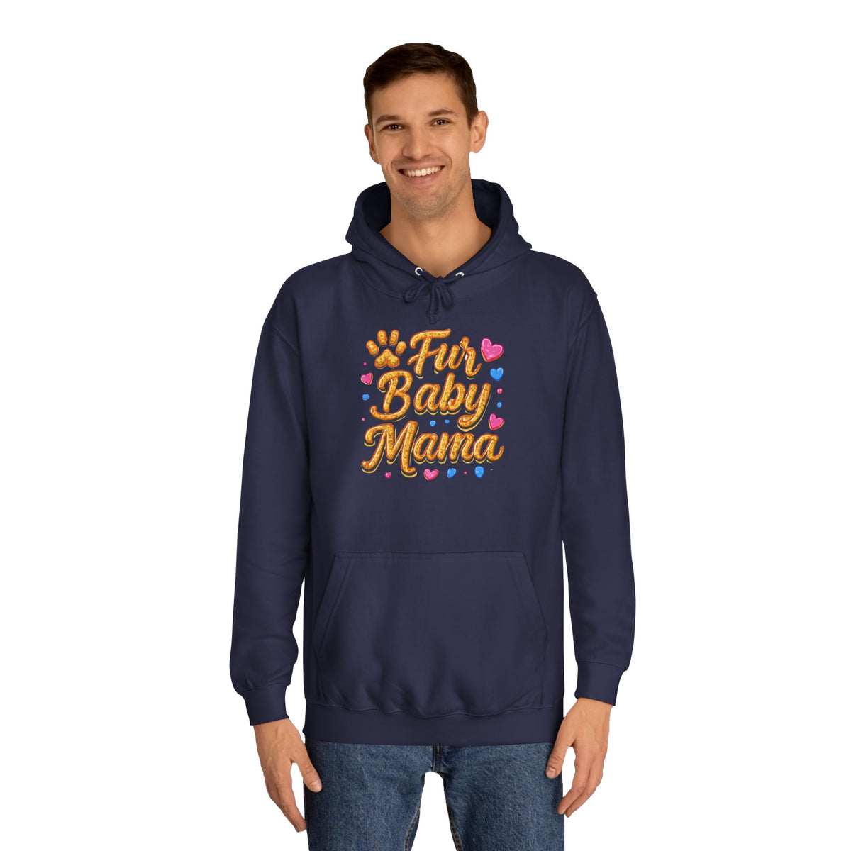 Fur Baby Mama Hoodie — Cute Paw Print Pet Mom Pullover