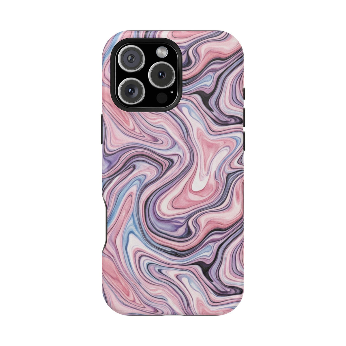 Marbled Pink Swirl Phone Case — Magnetic Impact-Resistant Protection