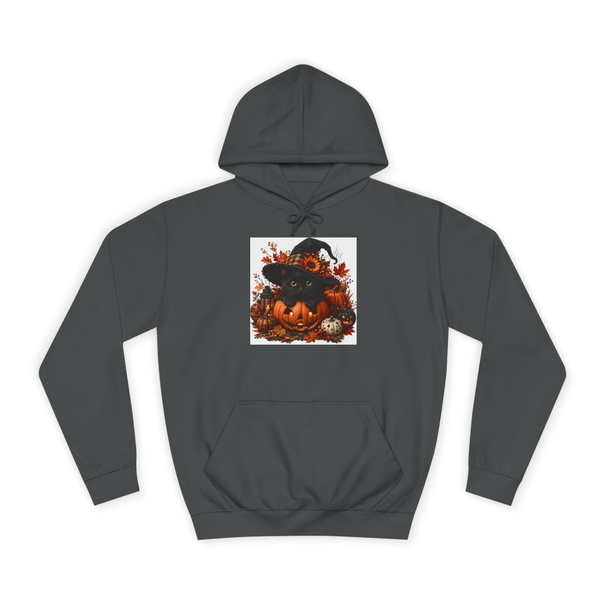 Halloween Pumpkin Witch Hoodie — Cute Spooky Fall College Sweatshirt