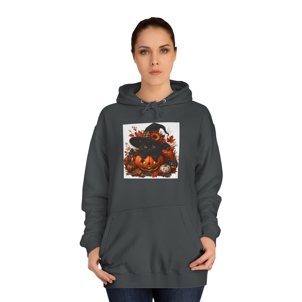 Halloween Pumpkin Witch Hoodie — Cute Spooky Fall College Sweatshirt