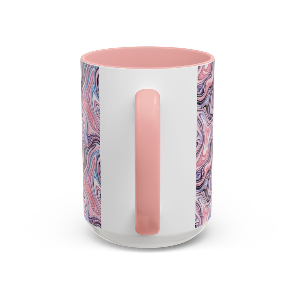 Pink Marble Swirl Accent Coffee Mug – 11/15oz
