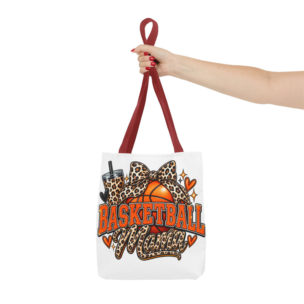 Basketball Mama Tote Bag — Leopard Print Sports Mom Gift