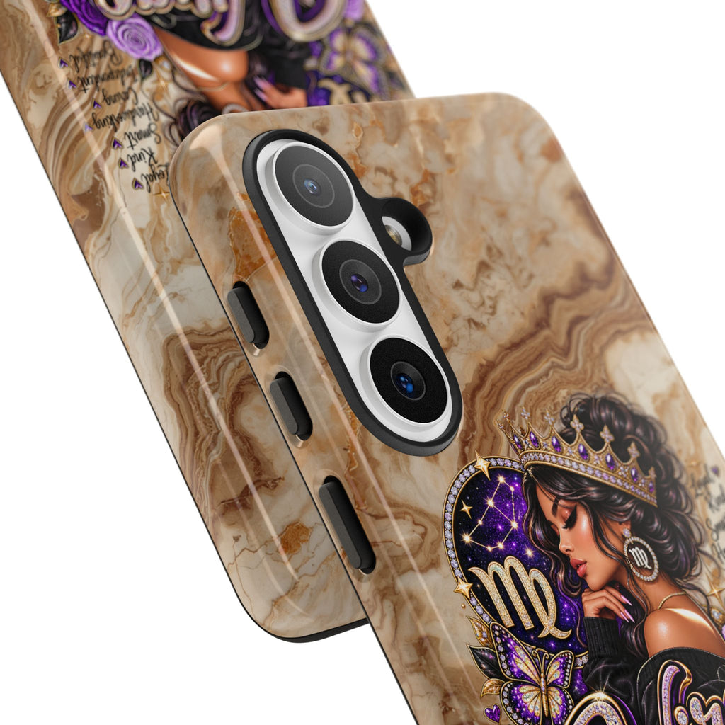 Virgo Zodiac Phone Case — Elegant Marble Astrological Design