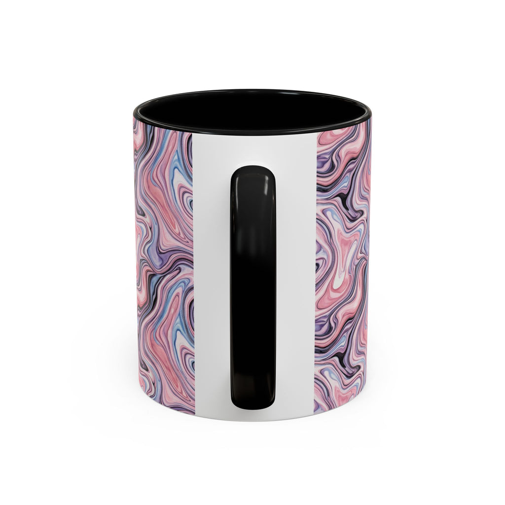 Pink Marble Swirl Accent Coffee Mug – 11/15oz