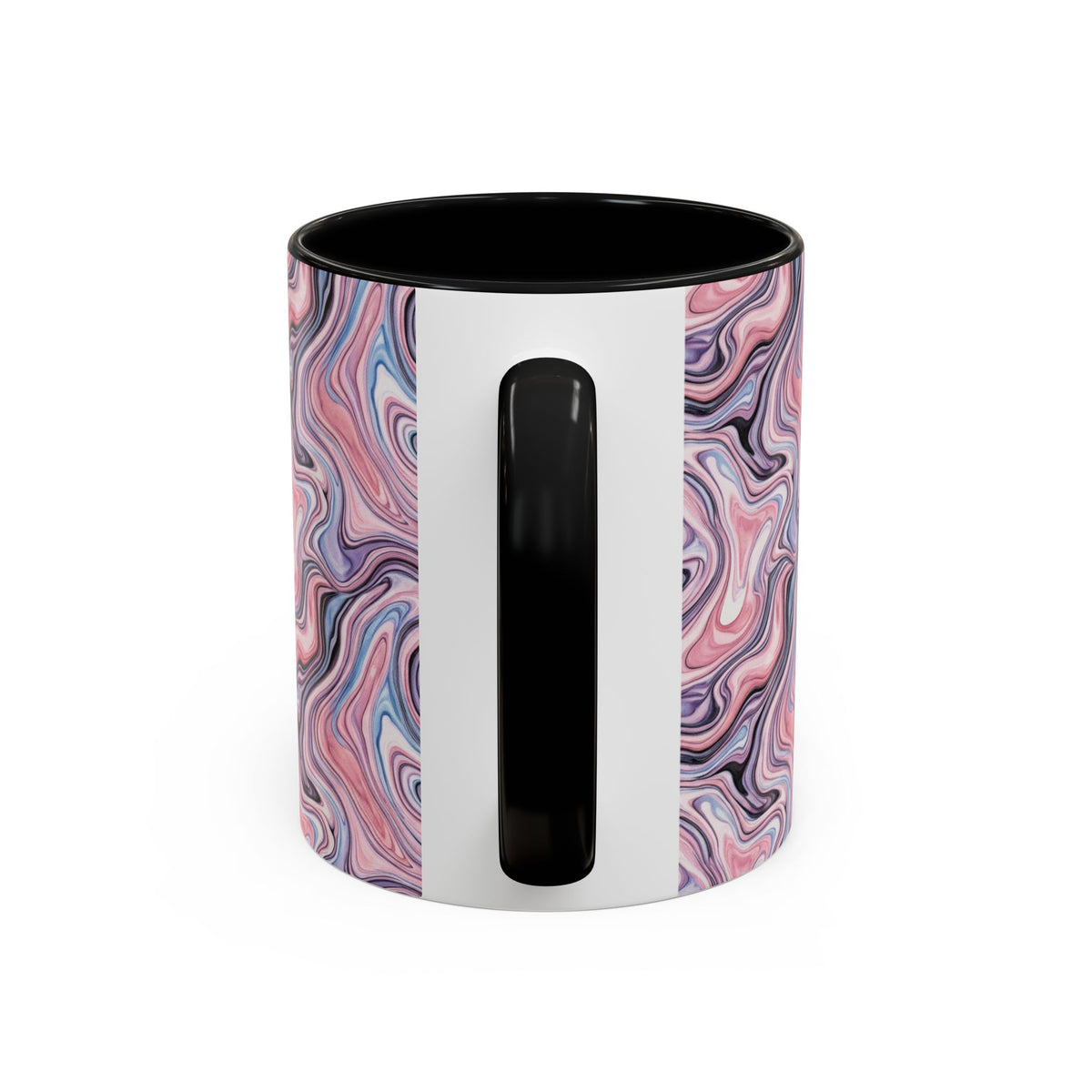 Pink Marble Swirl Accent Coffee Mug – 11/15oz