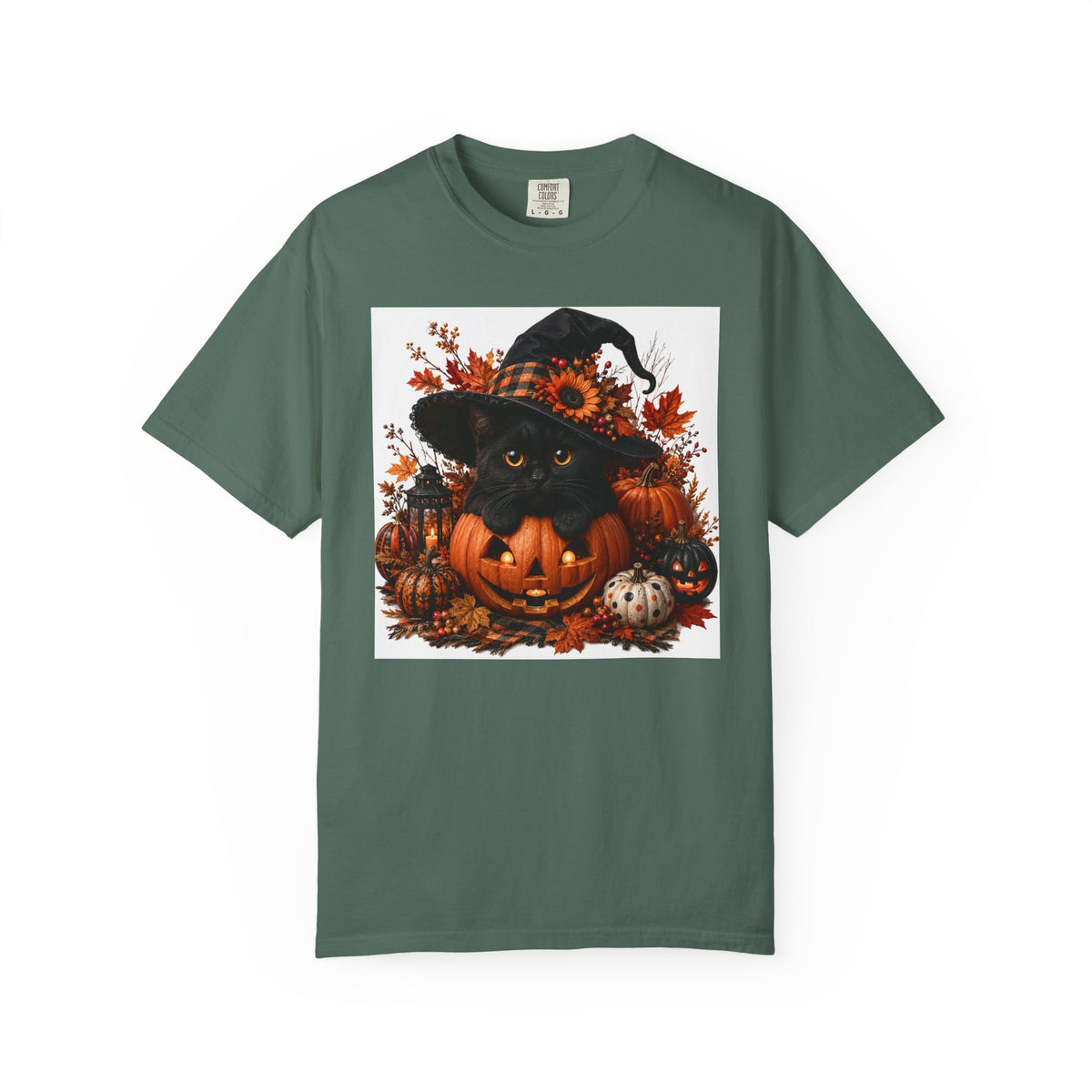 Halloween Black Cat Pumpkin T-Shirt