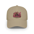 Red Floral Rhinestone Guitar Cap — Low Profile Baseball Hat for Music Lovers