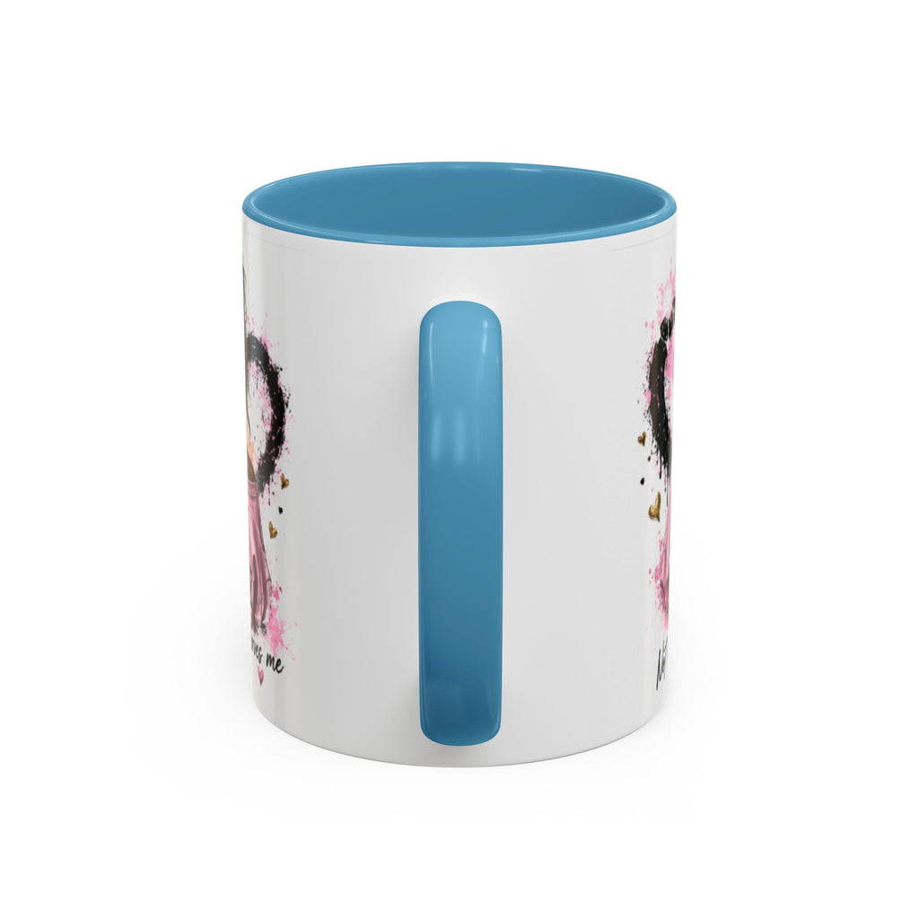 Accent Coffee Mug — "I Am The Prize" Floral Heart Design (11/15oz)