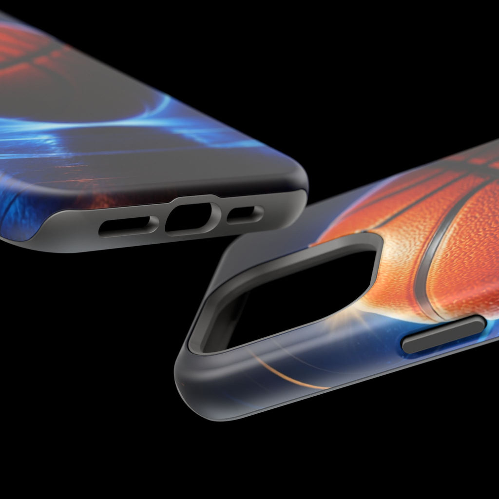 Basketball Magnetic Impact-Resistant Phone Case — Neon Court Design