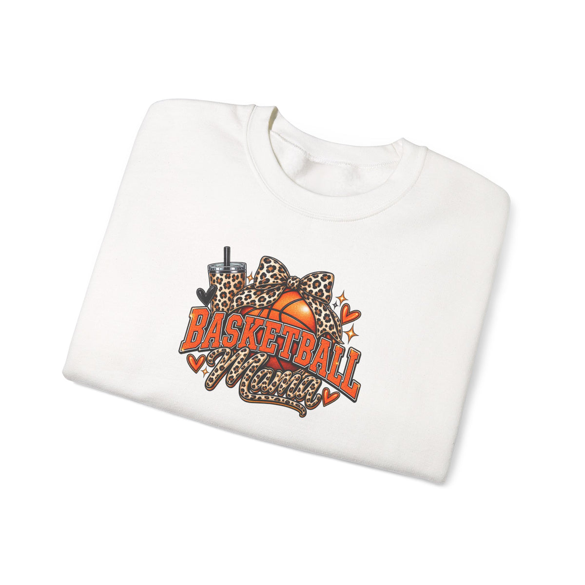 Basketball Leopard Print Crewneck Sweatshirt