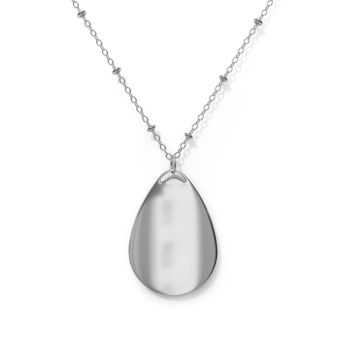 Sunflower Oval Pendant Necklace — Floral Teardrop Locket