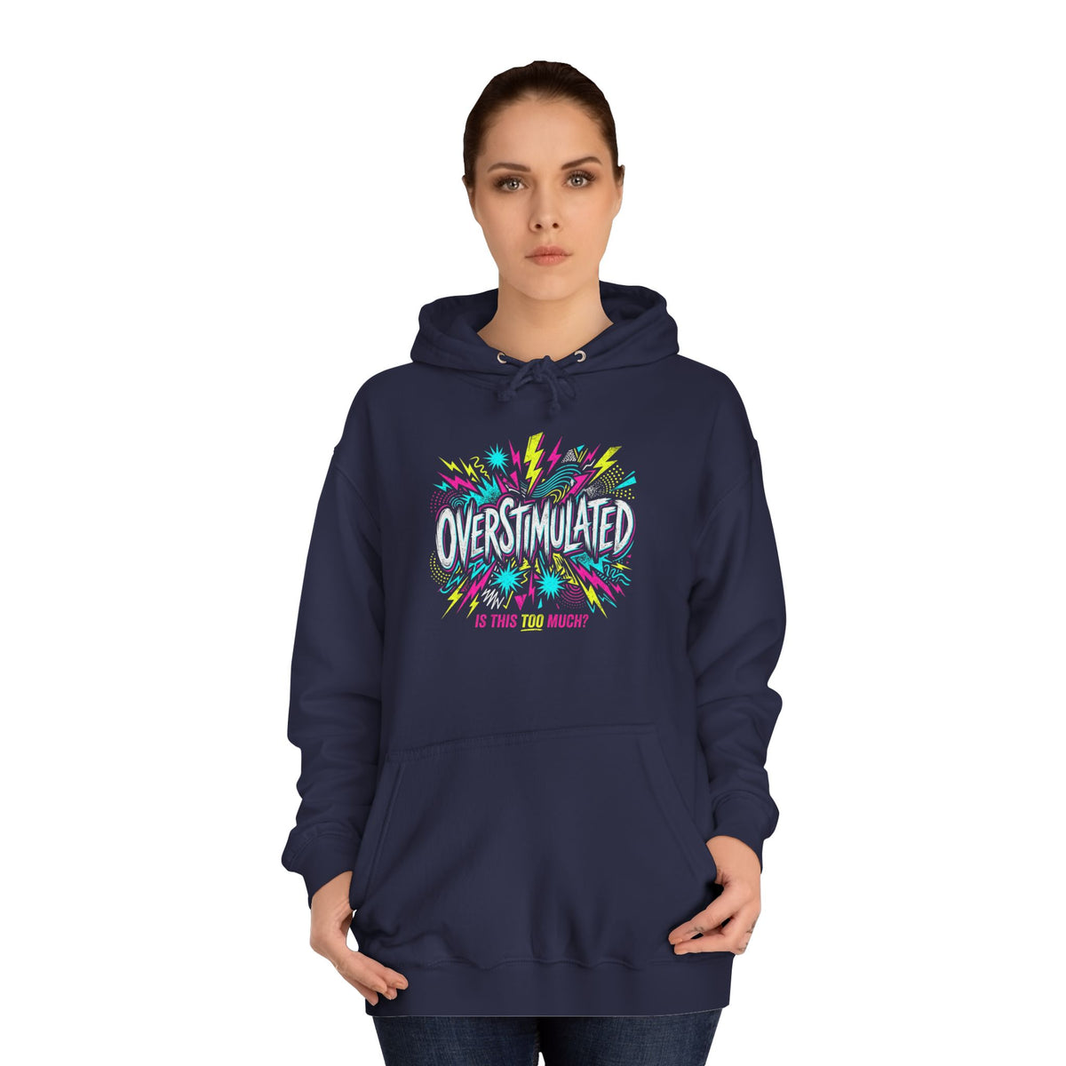 College Hoodie — Colorful Confetti Campus Crewneck