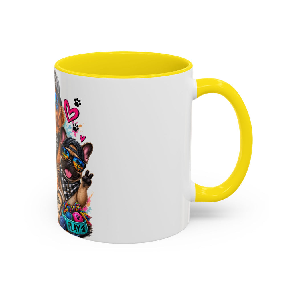 Coffee Mug — "Life is Better with Pets" Colorful Dog & Cat Paw-some Design (11/15 oz)