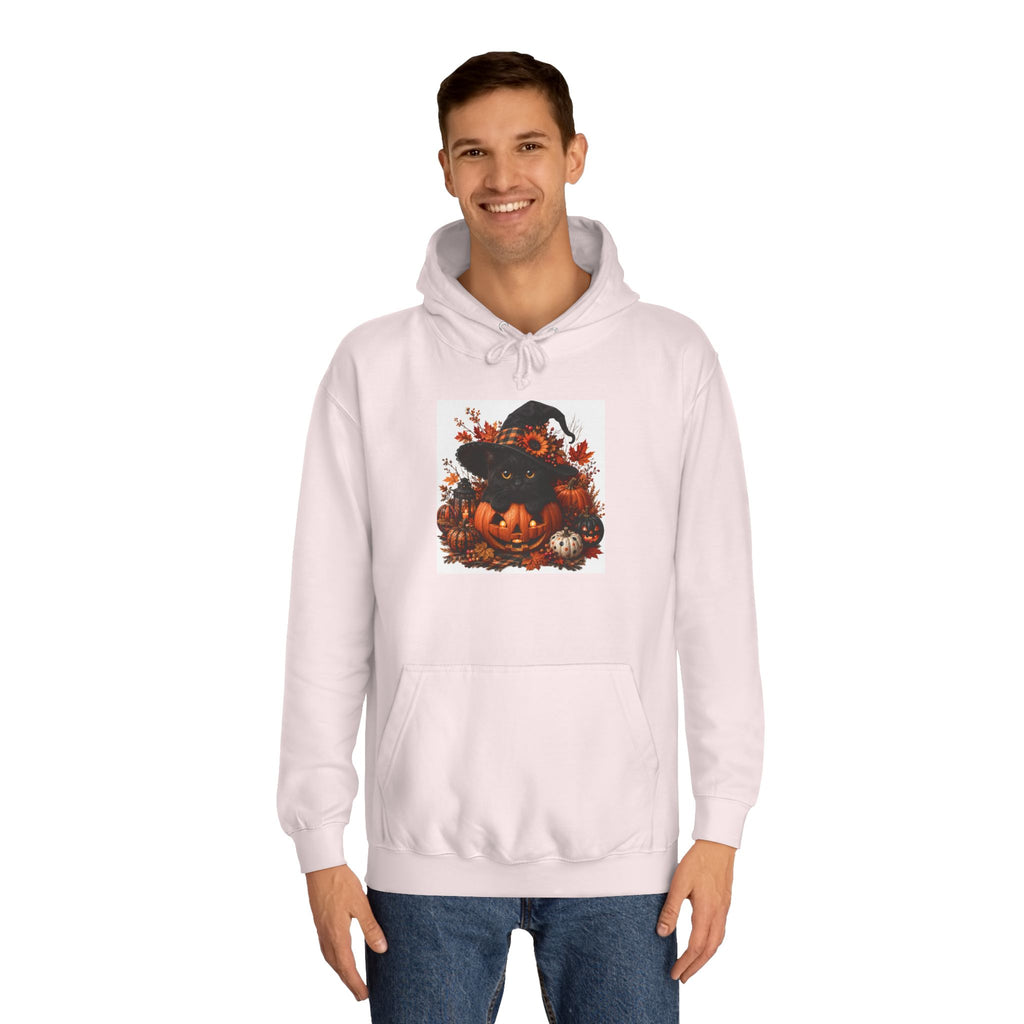 Halloween Pumpkin Witch Hoodie — Cute Spooky Fall College Sweatshirt