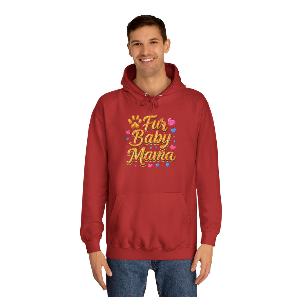 Fur Baby Mama Hoodie — Cute Paw Print Pet Mom Pullover