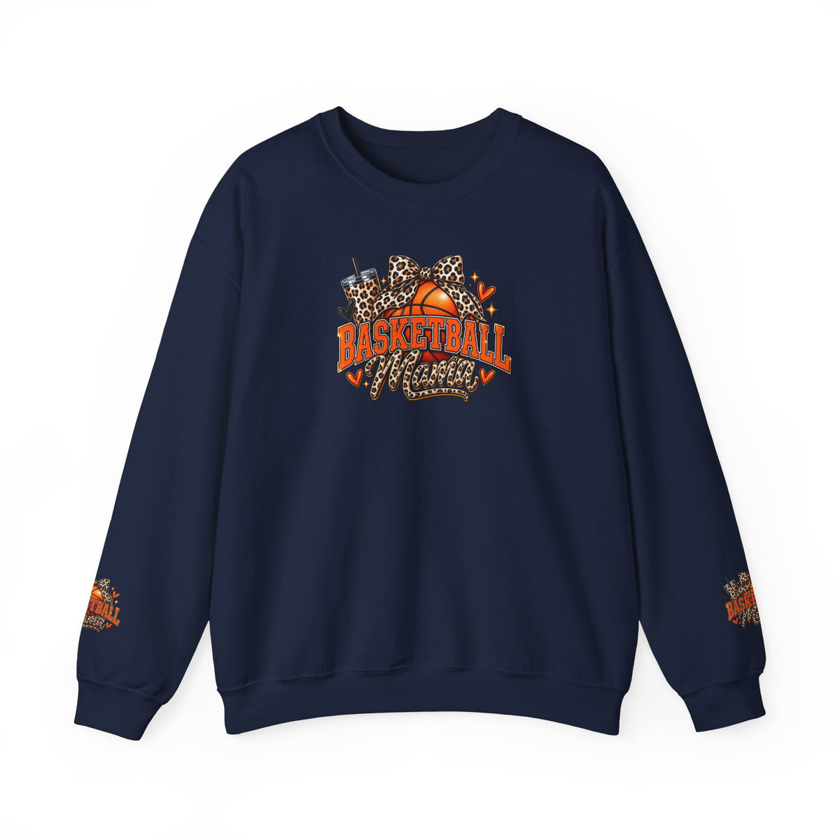 Basketball Leopard Print Crewneck Sweatshirt