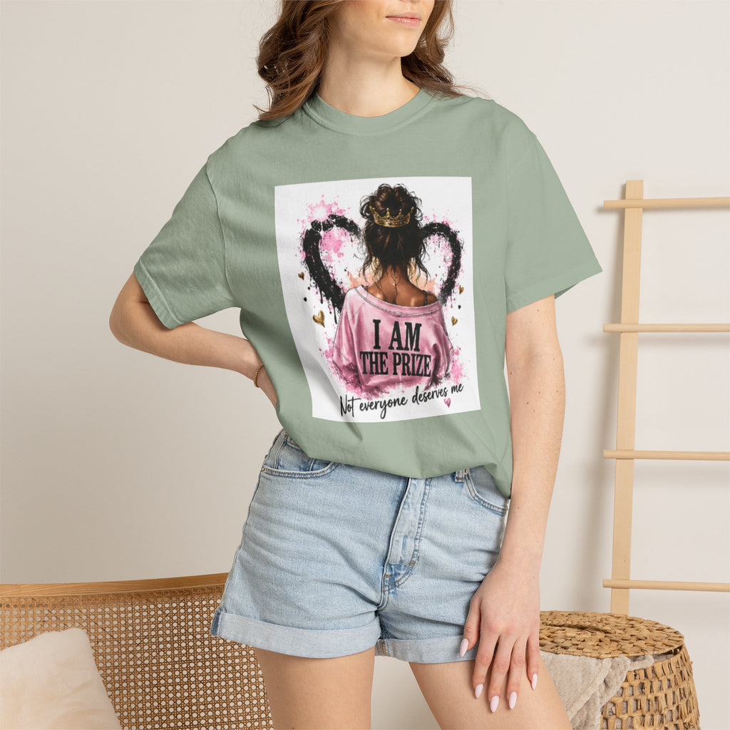 I Am The Prize T-Shirt — Self-Love Graphic Tee with Angel Wings