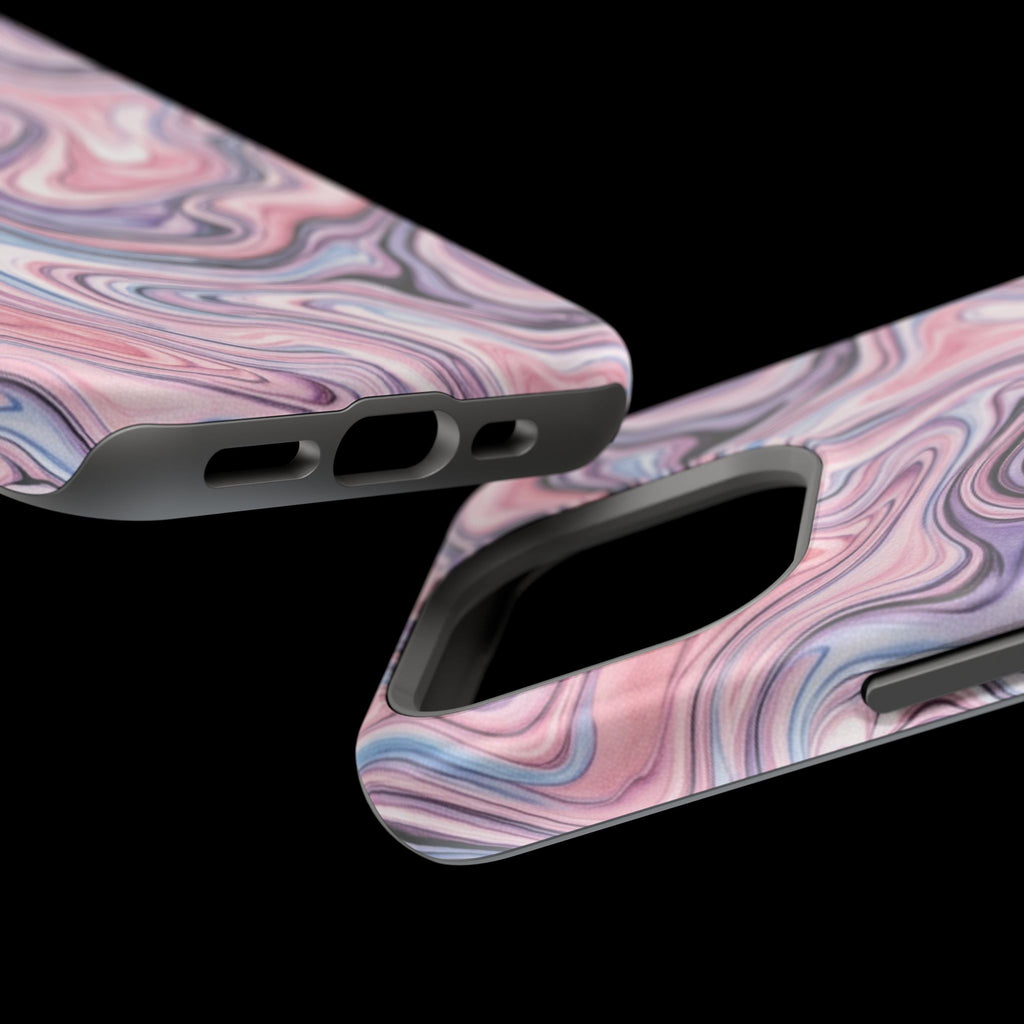 Marbled Pink Swirl Phone Case — Magnetic Impact-Resistant Protection