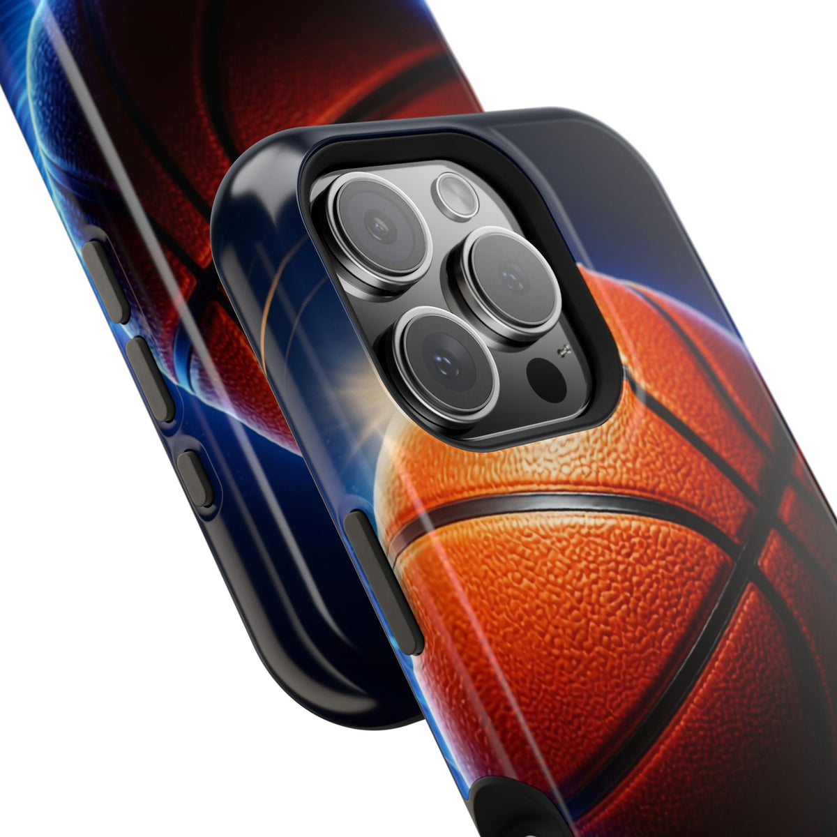 Basketball Magnetic Impact-Resistant Phone Case — Neon Court Design