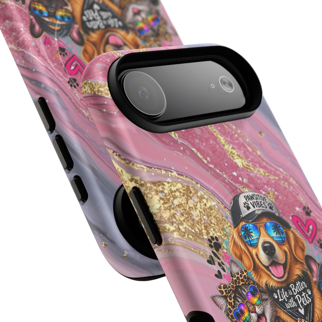Tough Magnetic Case — Colorful ‘Life Is Better With Pets’ Dog & Cat Phone Cover