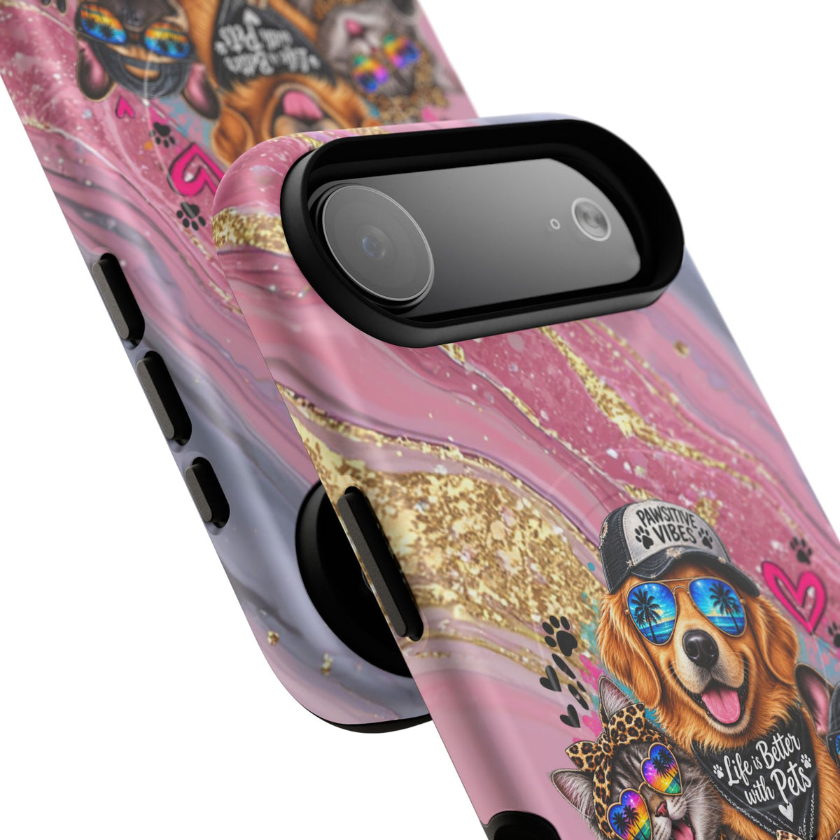 Tough Magnetic Case — Colorful ‘Life Is Better With Pets’ Dog & Cat Phone Cover