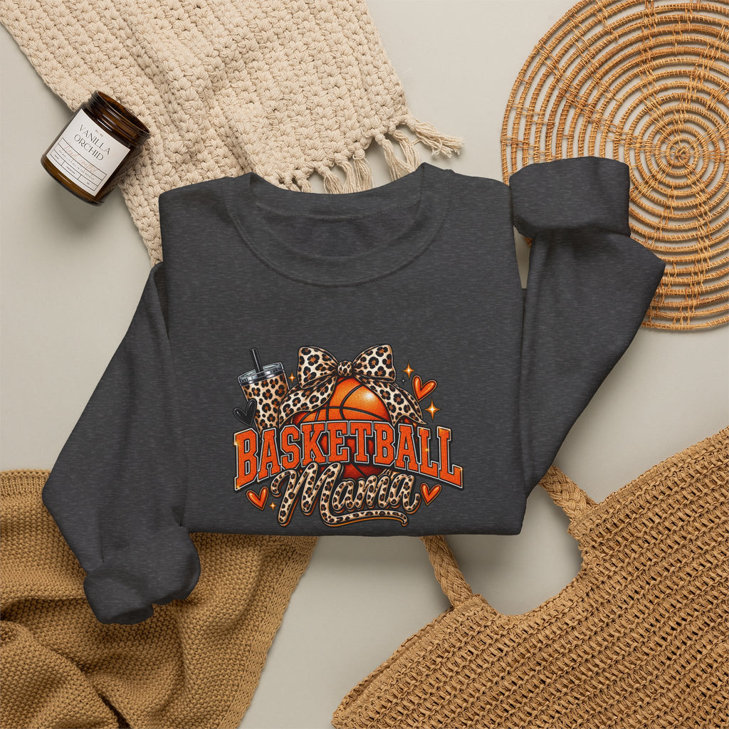 Basketball Leopard Print Crewneck Sweatshirt