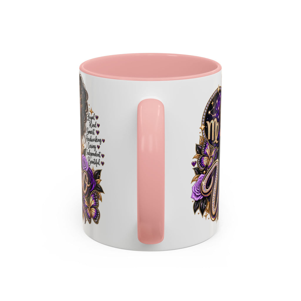 Virgo Zodiac Accent Coffee Mug — Purple Crowned Virgo Astrology Gift (11/15oz)